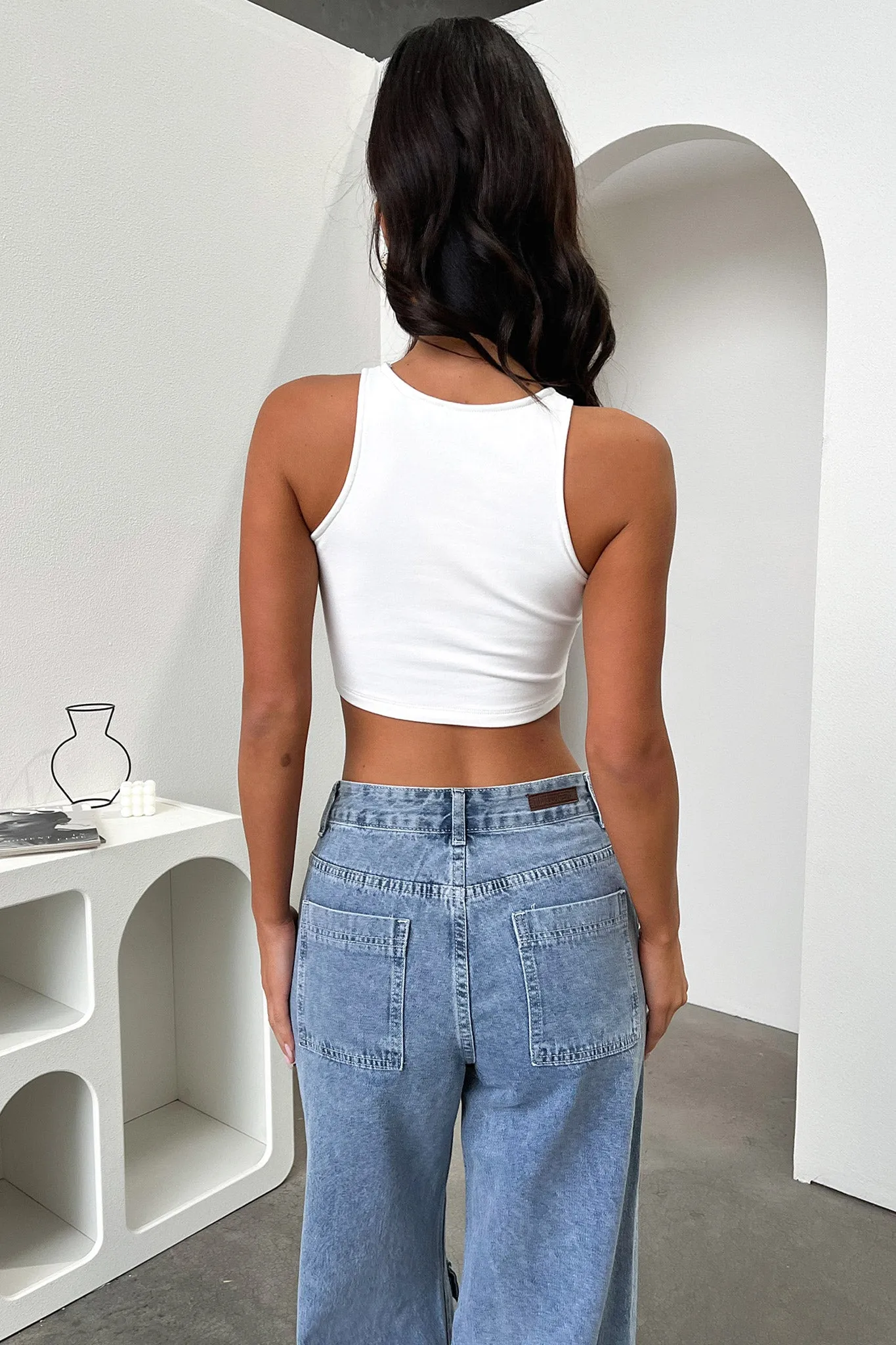 Adelina Crop - White