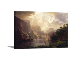 Among The Sierra Nevada | Albert Bierstadt Masters Classic Art in Gallery Wrapped Canvas | Various Sizes