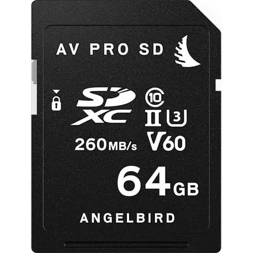 Angelbird AV PRO 64GB SDXC UHS-II 300MB/s Memory Card - V90