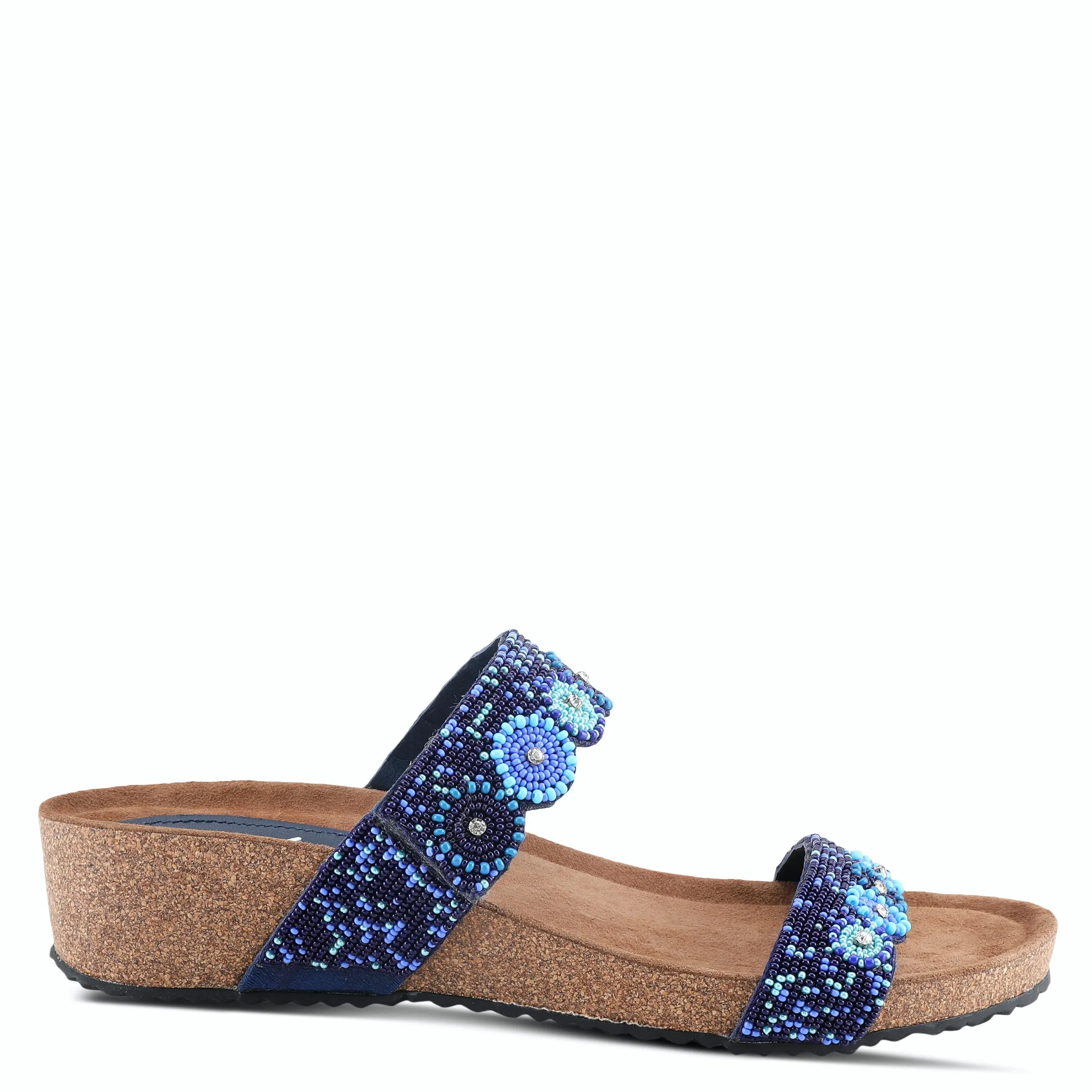 Azura Bahama Cork Wedge Multi Straps Sandal