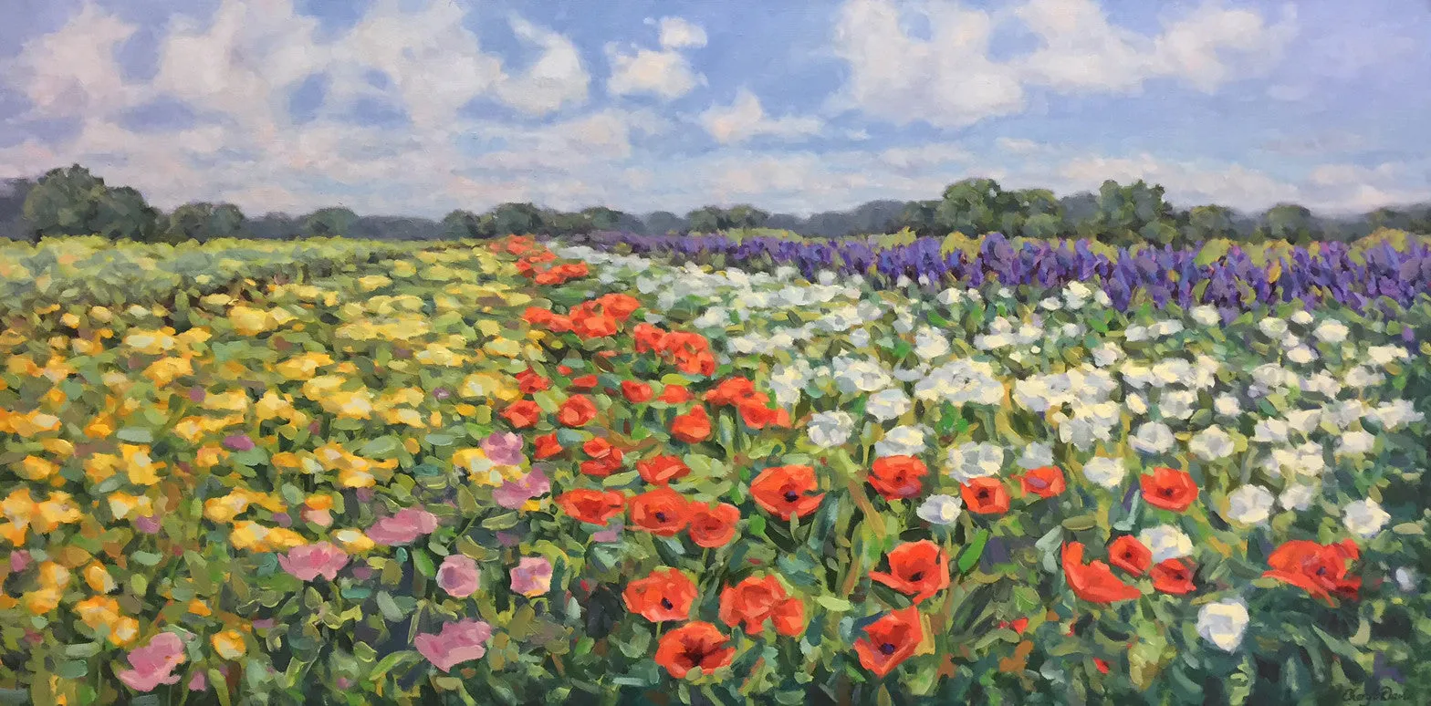 BARTLETT BEAUTY by Cheryl Davis - Flower Garden Painting