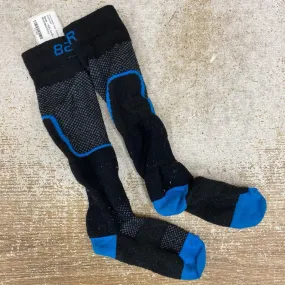 Bauer - Kid's Socks: Black/Blue/Gray-children-