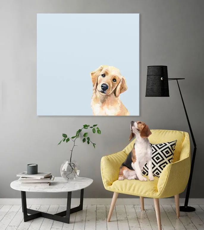 Best Friend - Golden Puppy Canvas Wall Art