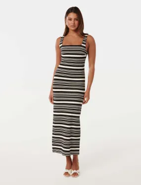 Beverly Square Neck Midi Dress