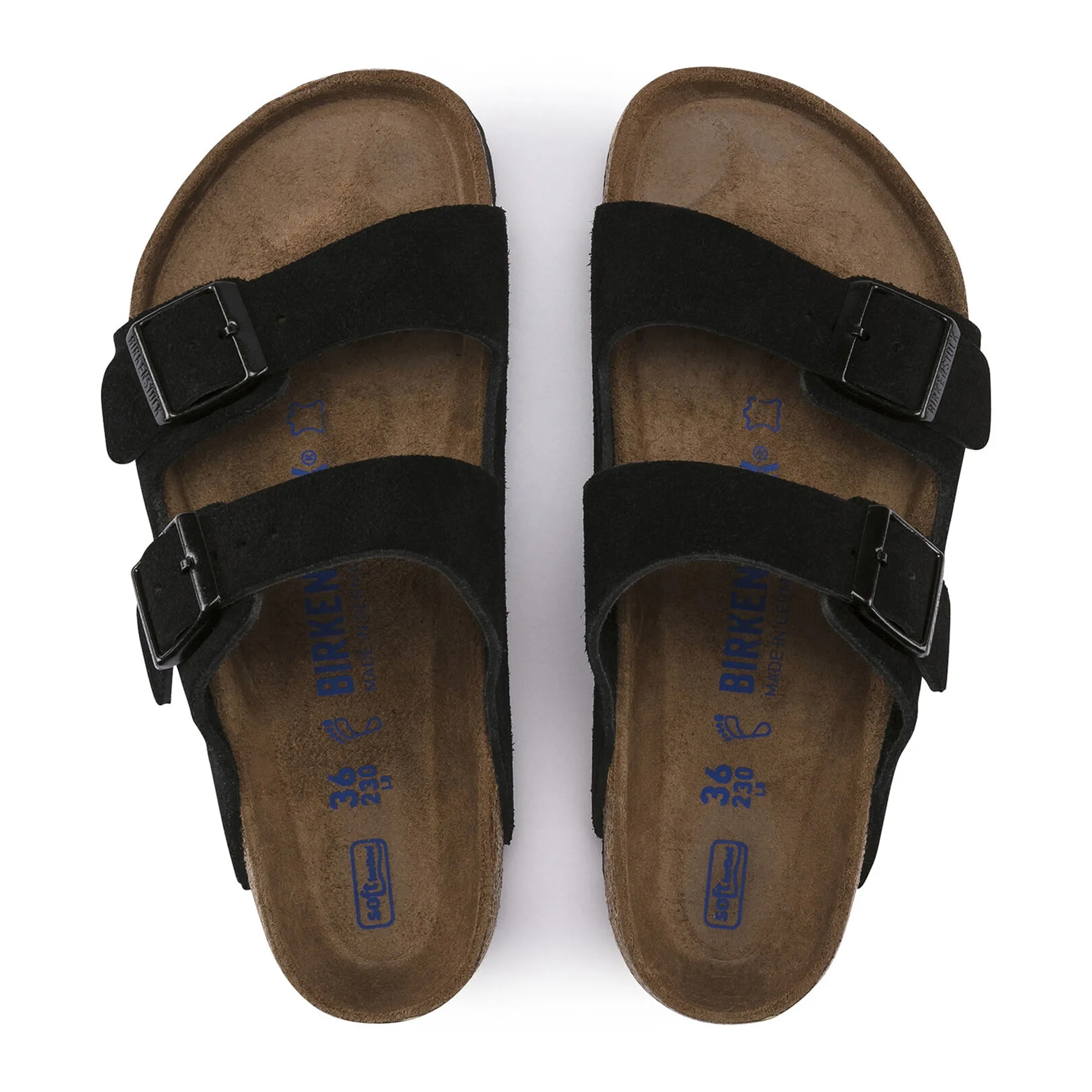 Birkenstock Arizona SFB Sandals - Black Suede