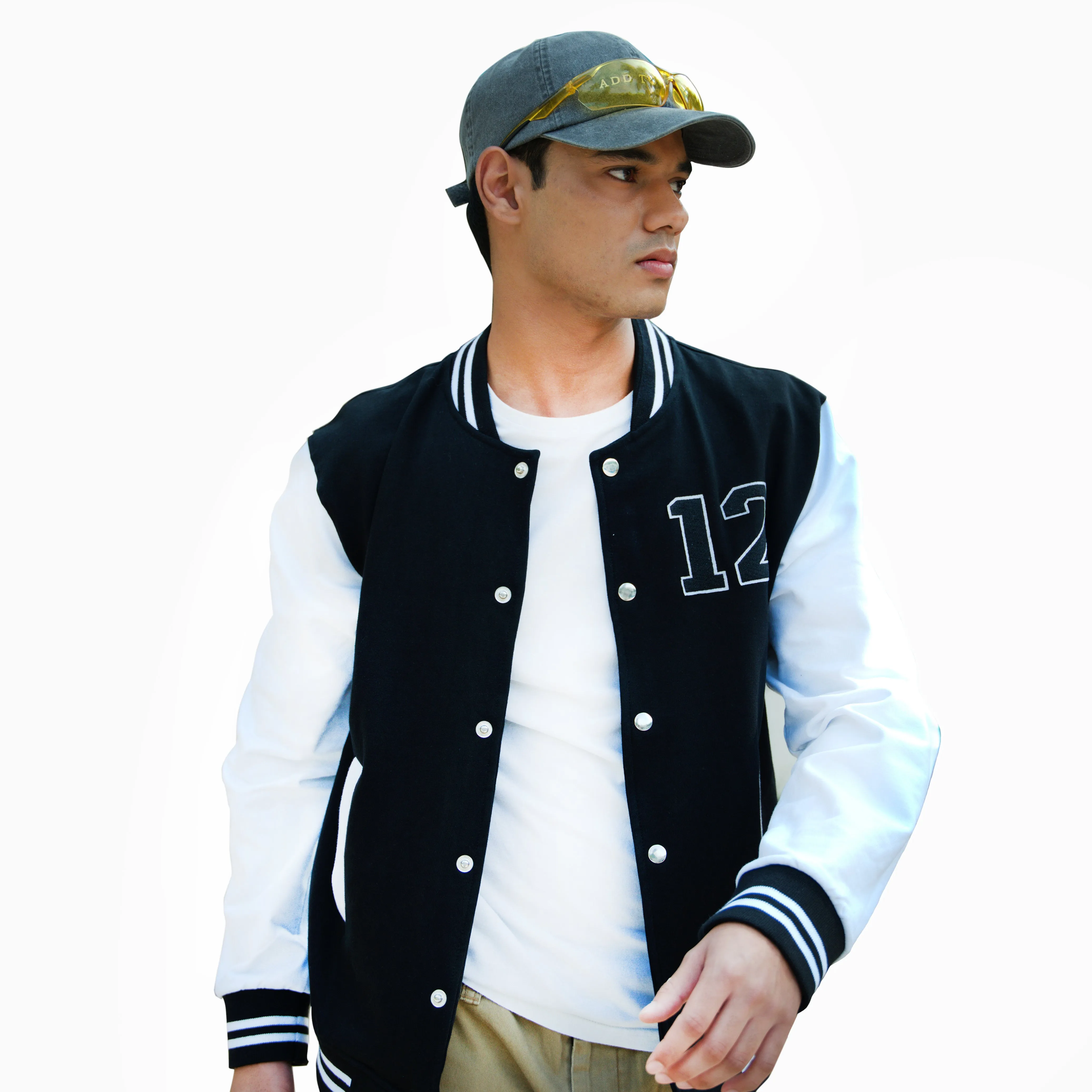 Black Unisex Varsity Jacket