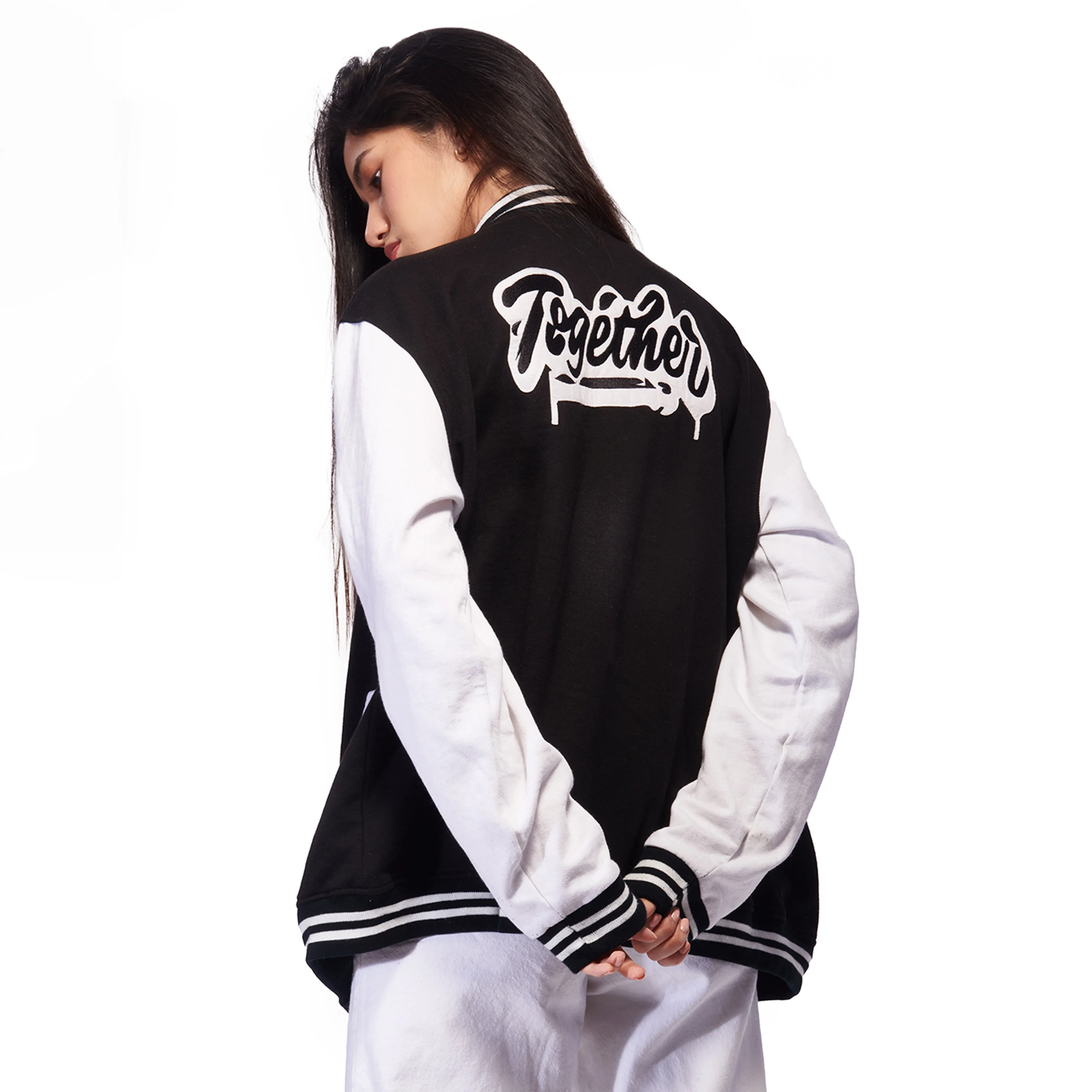 Black Unisex Varsity Jacket