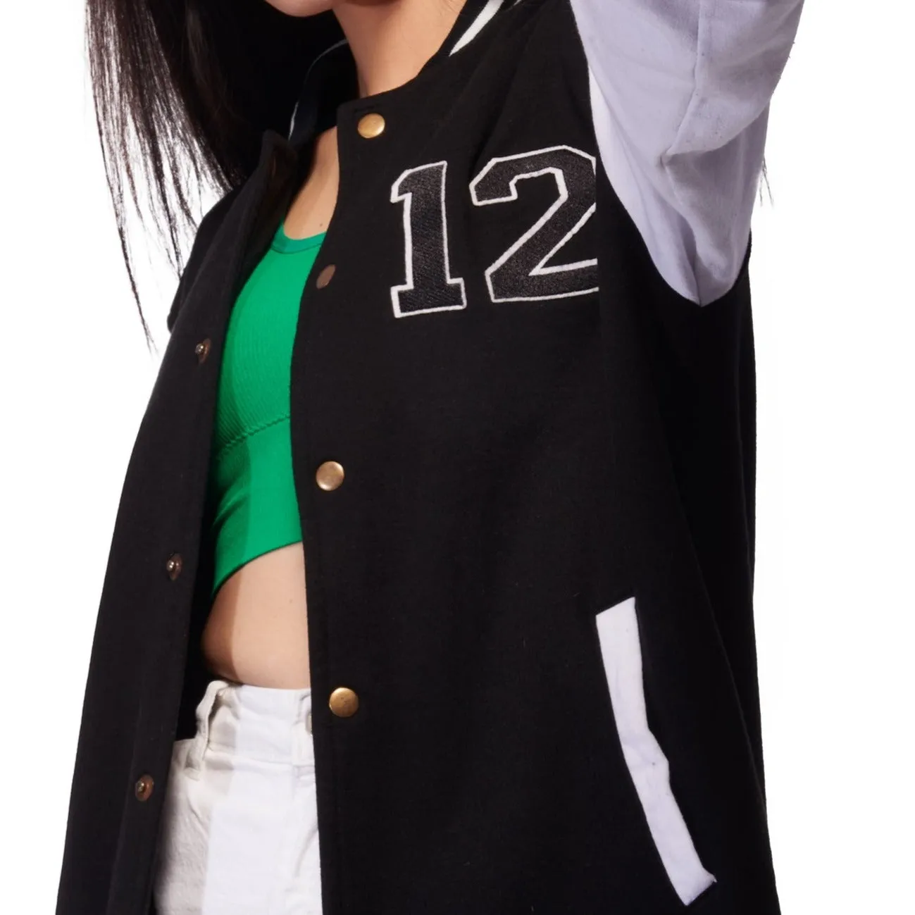 Black Unisex Varsity Jacket