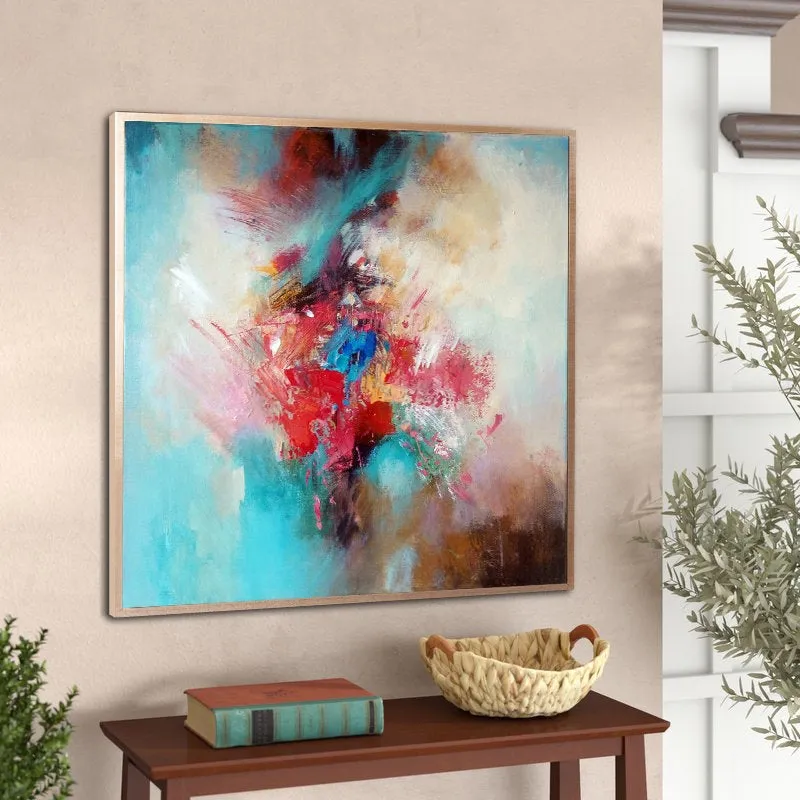 Blue White Red Abstract Painting Living Room Art Sp030