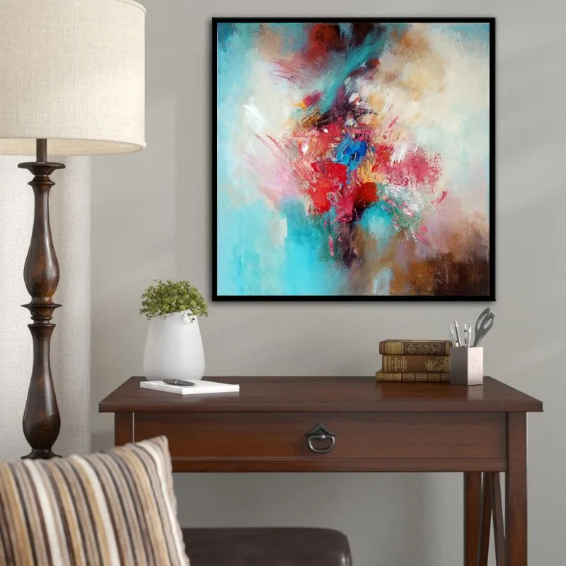 Blue White Red Abstract Painting Living Room Art Sp030