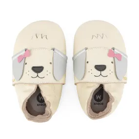 Bobux Soft Sole Little Bow Pup - Vanilla