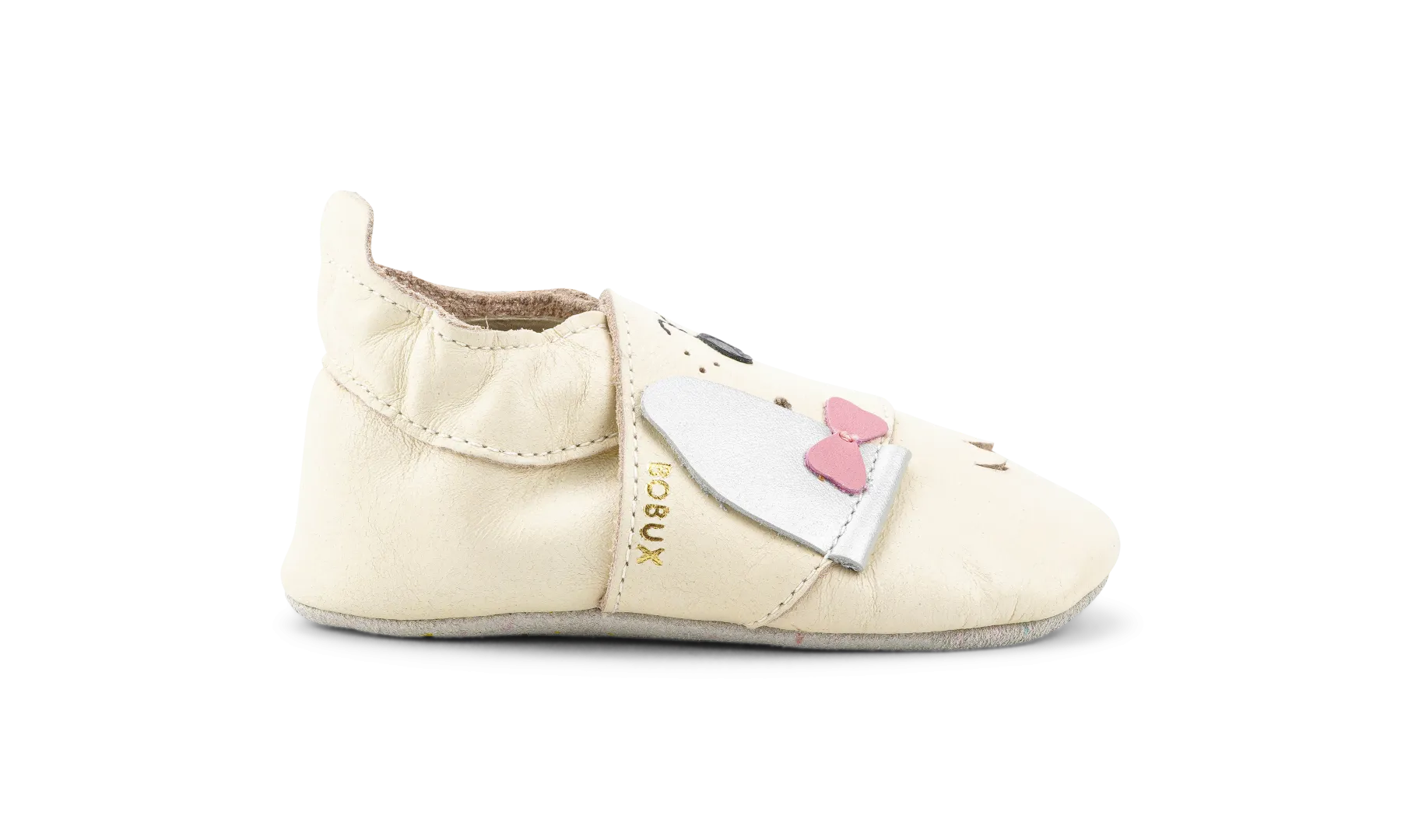 Bobux Soft Sole Little Bow Pup - Vanilla