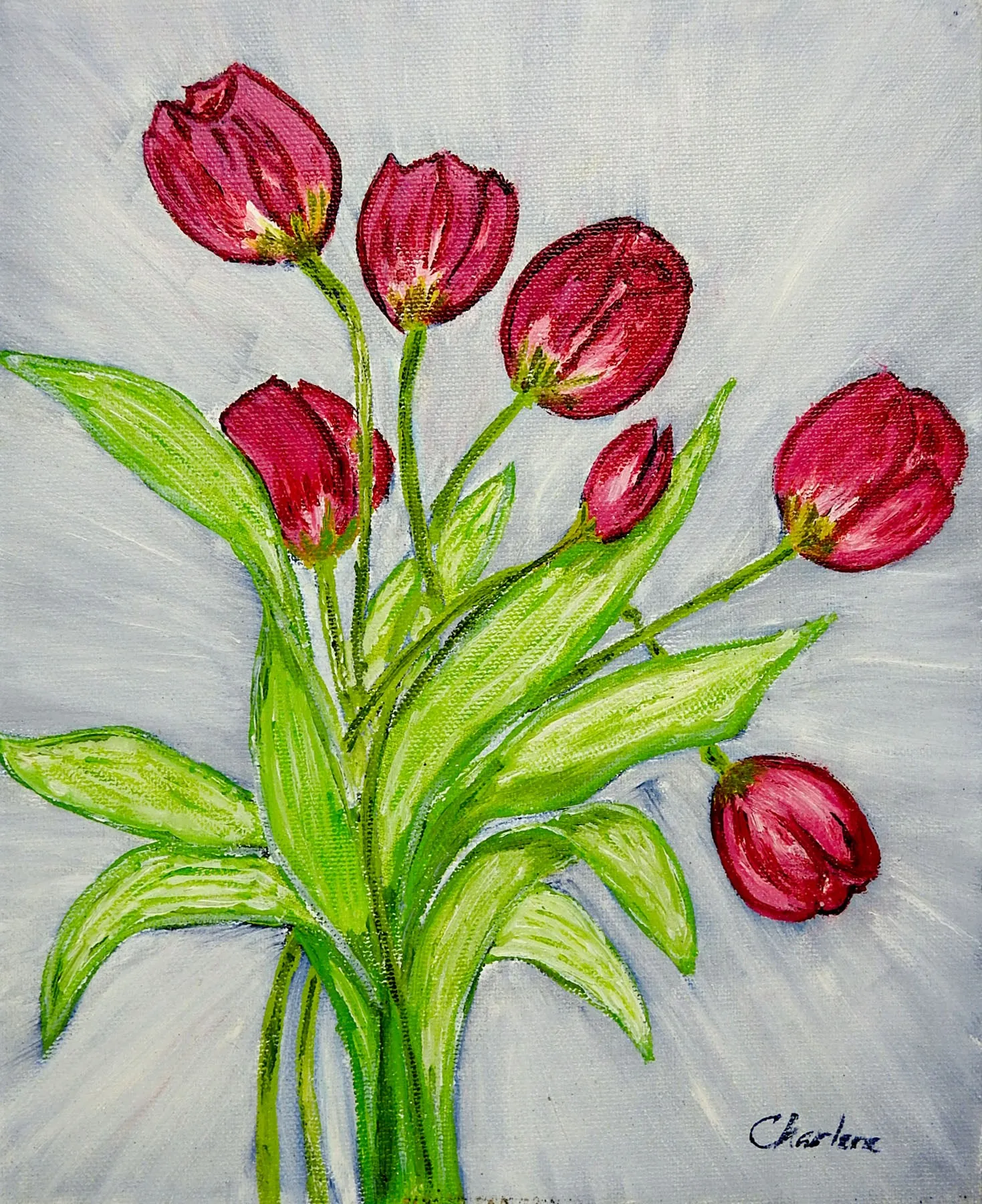 Bright Tulips Painting