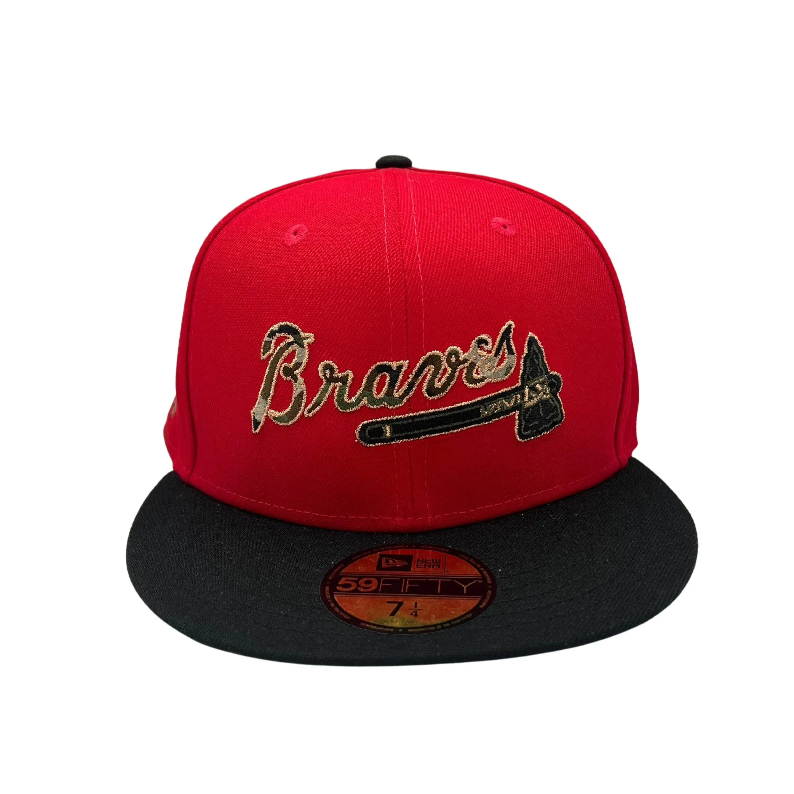 Camo Fill Atlanta Braves Fitted Cap