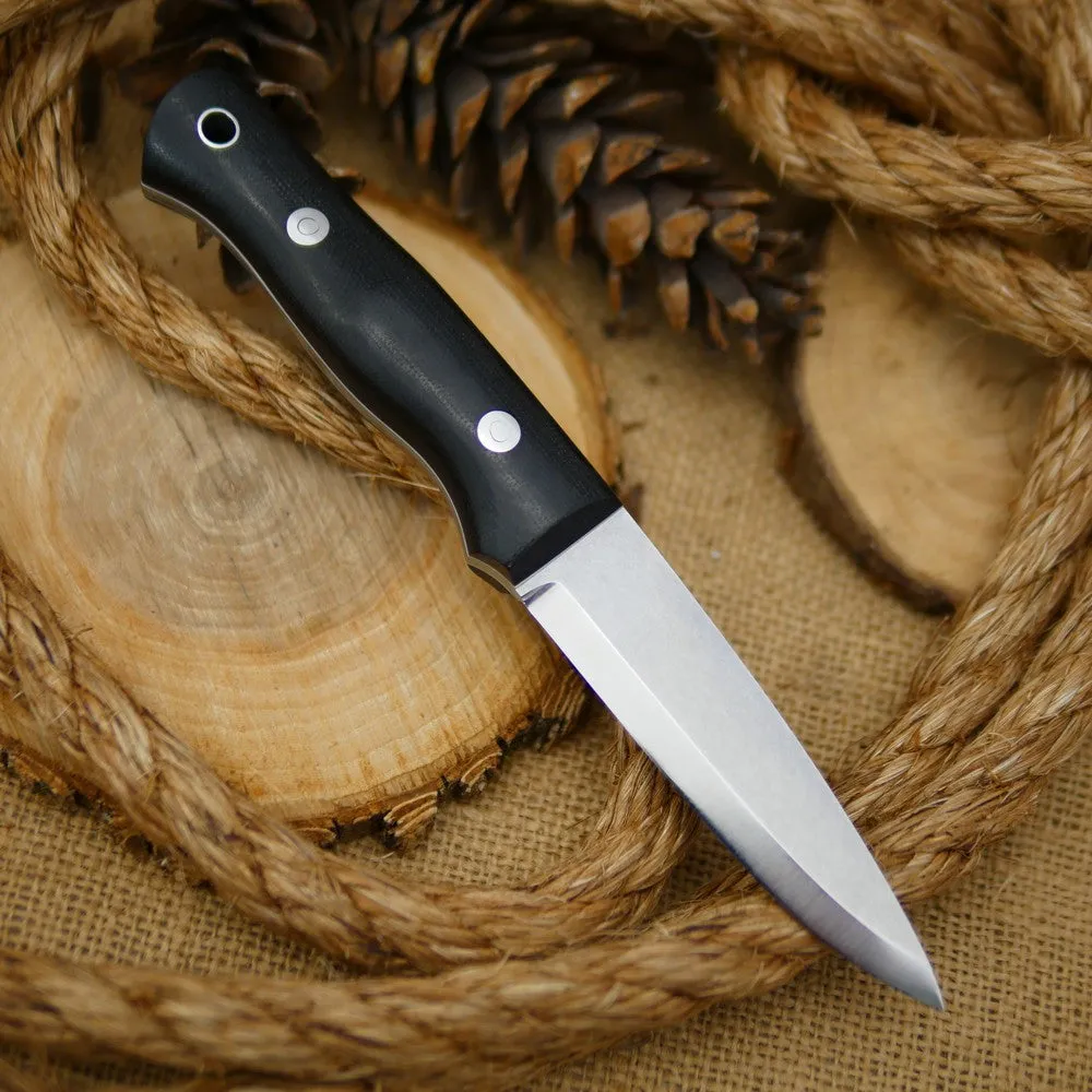 Classic: Black Canvas Micarta with Stonewash Finish