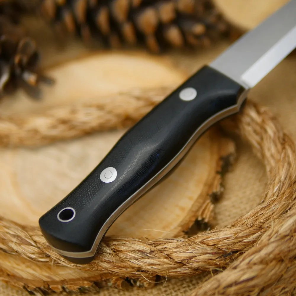 Classic: Black Canvas Micarta with Stonewash Finish