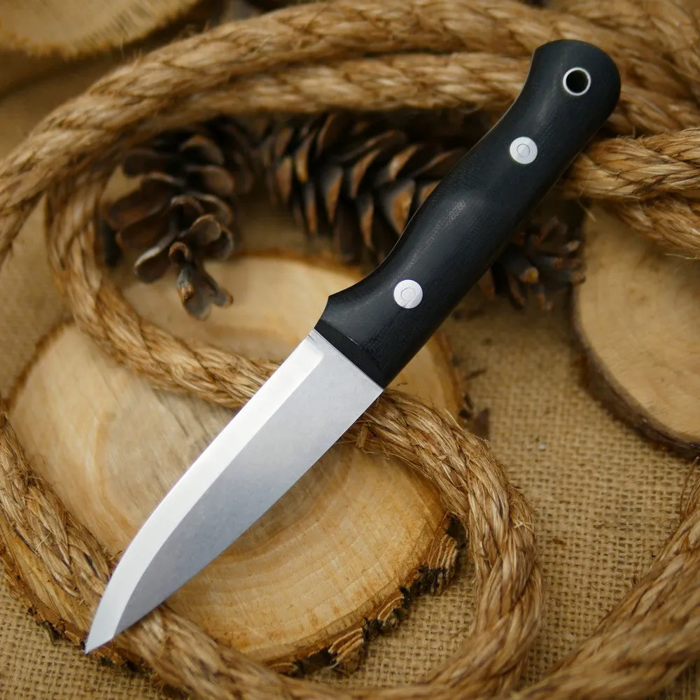 Classic: Black Canvas Micarta with Stonewash Finish