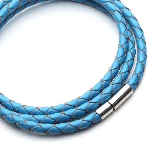 Classy Men Turquoise Multi-Layer Leather Bracelet