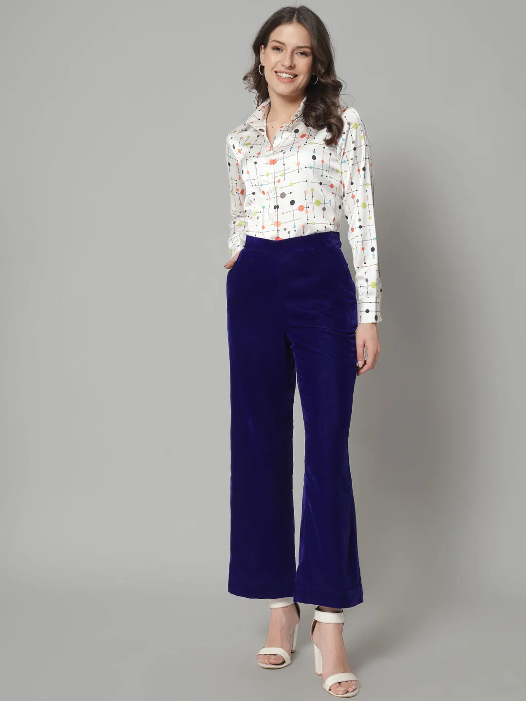 Comfortable Velvet Trouser- Blue