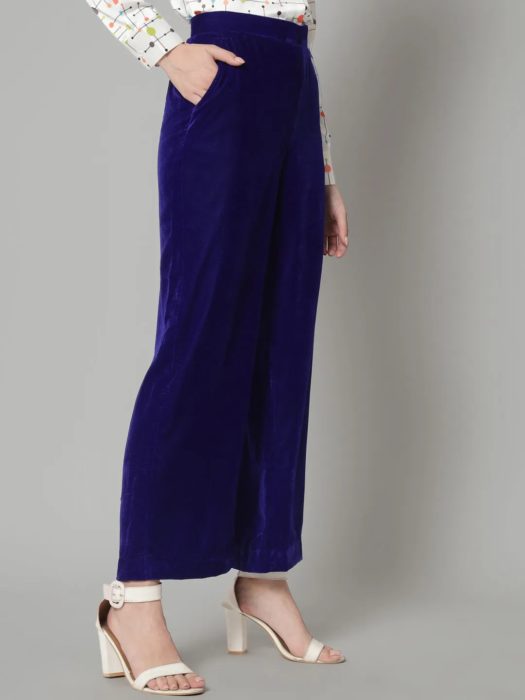 Comfortable Velvet Trouser- Blue