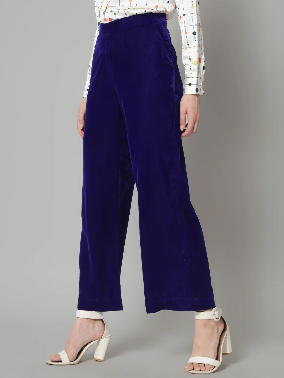 Comfortable Velvet Trouser- Blue