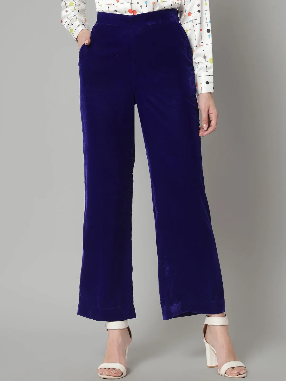 Comfortable Velvet Trouser- Blue