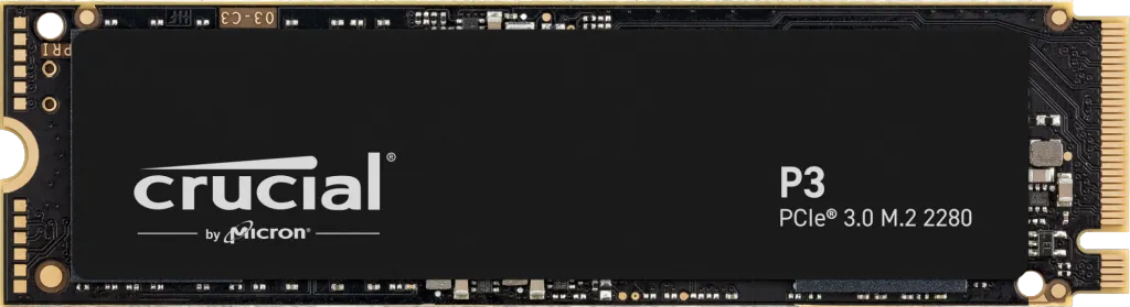 Crucial P3 3.0 NAND NVMe PCIe M.2 internal SSD Desktop/Laptop SSD Storage (500GB/1TB)