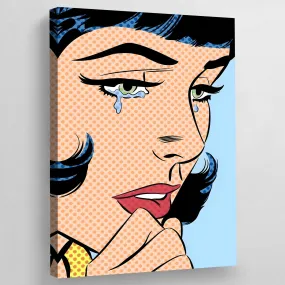 Crying Pop Art Canvas