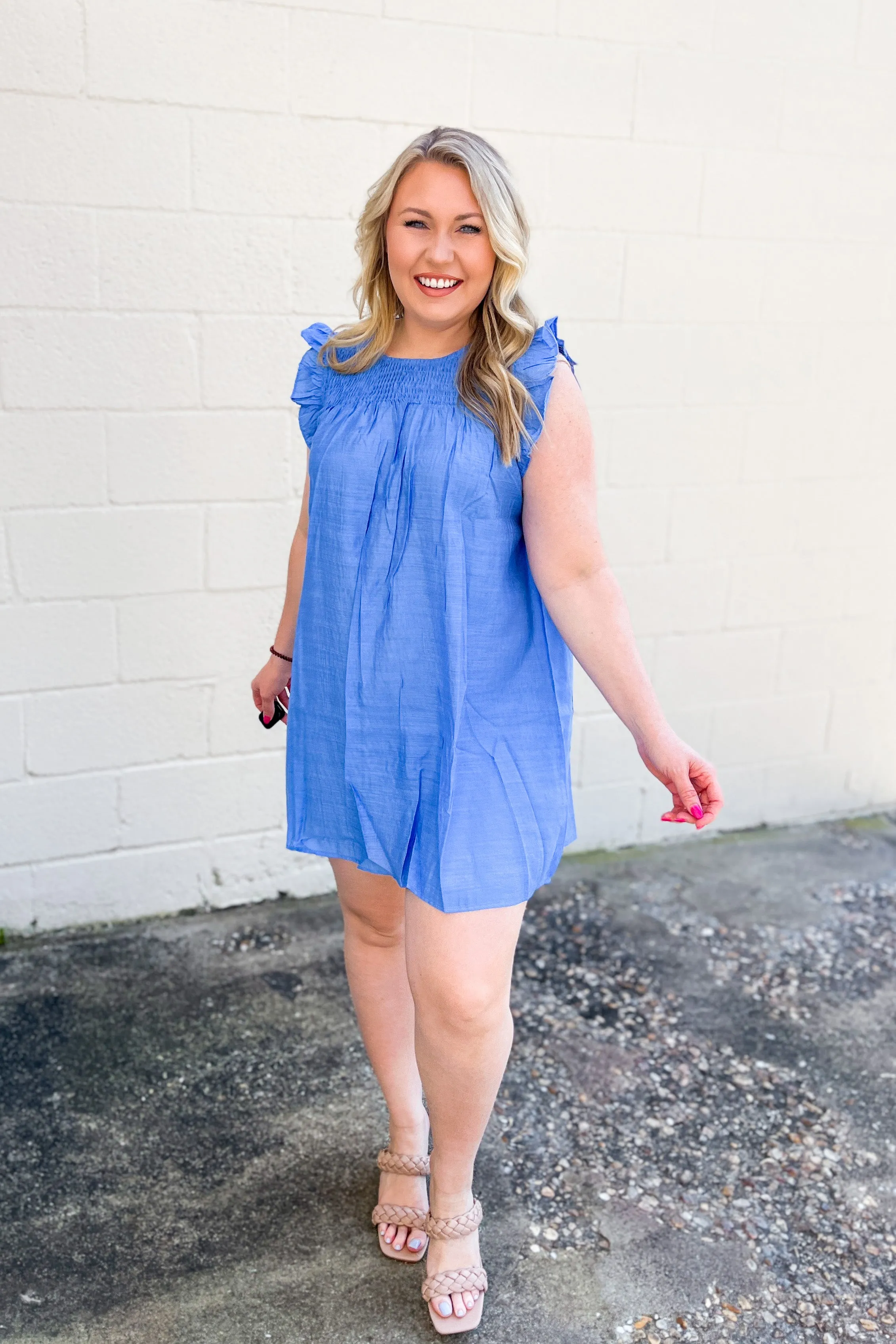 Crystal Clear Dress, Blue