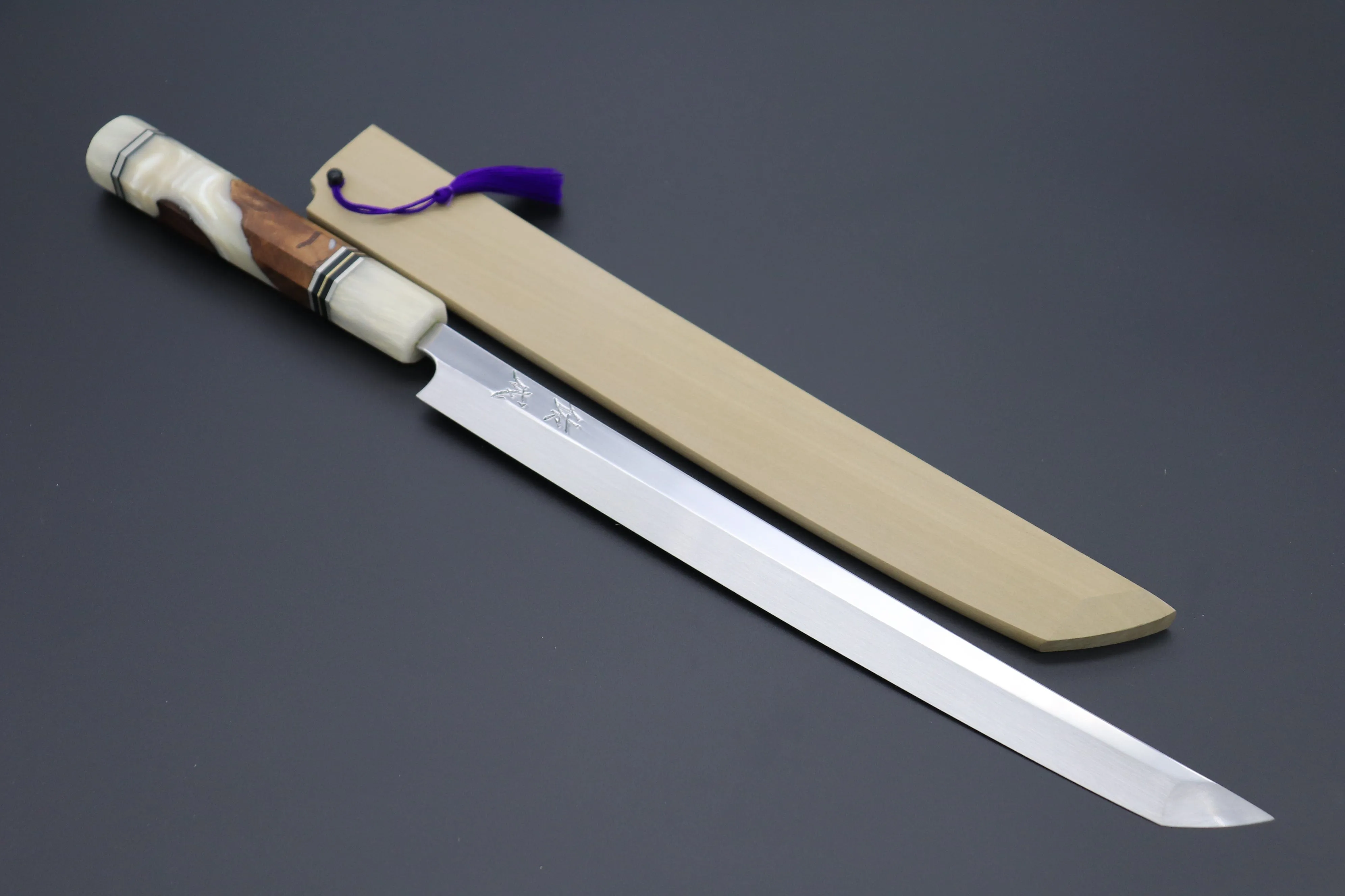 Custom Limited Edition, Sukenari Honyaki SG-II Series HSG-3 Sakimaru Takohiki 300mm (11.8 Inch, Single Bevel Edge)