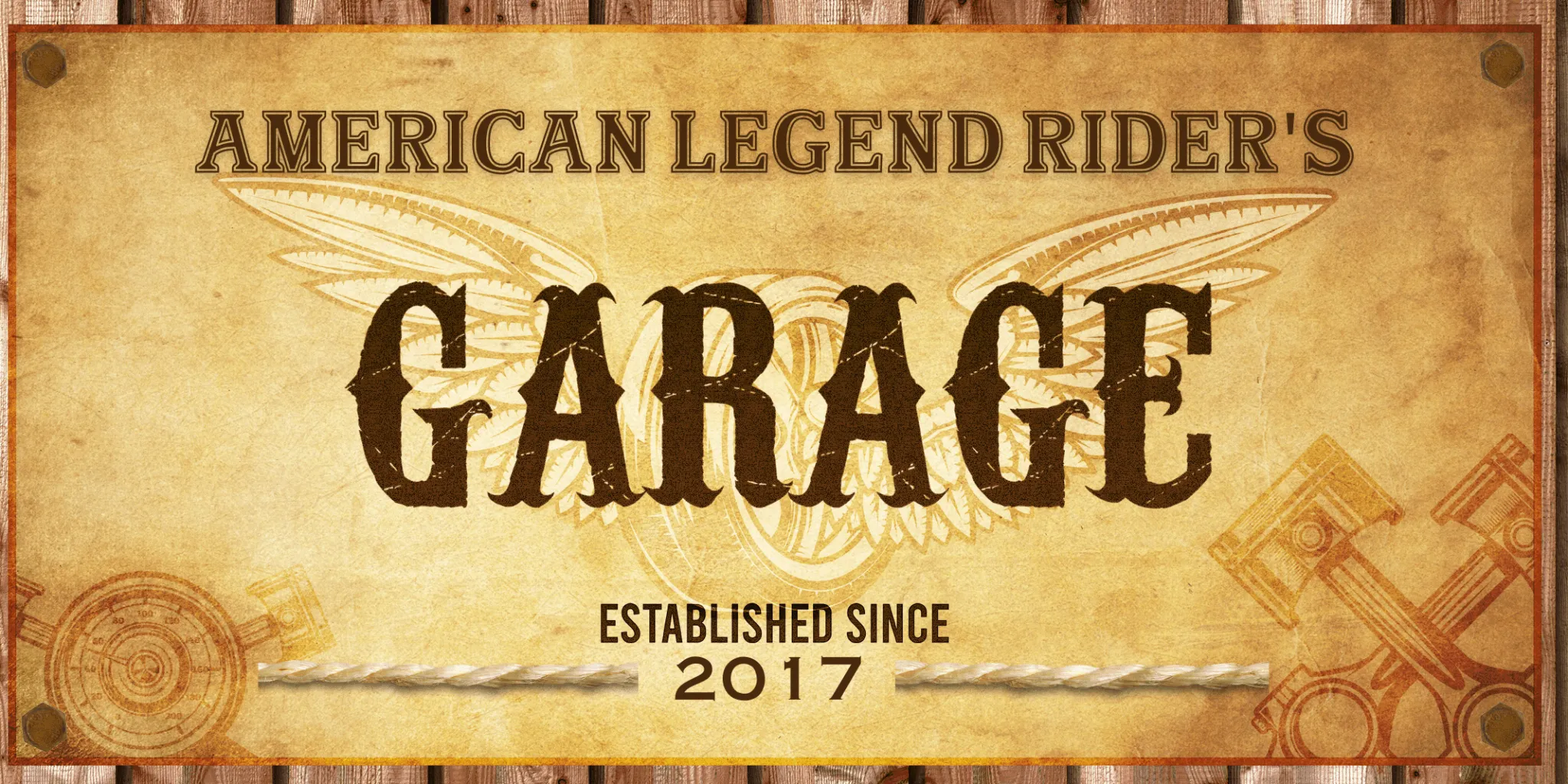 Custom Vintage Garage Sign, Ready to Hang