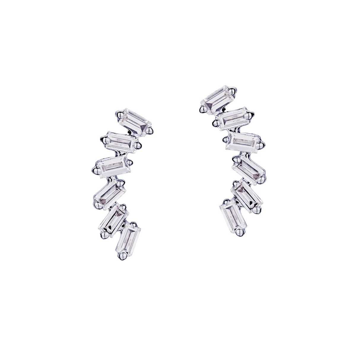 DIAMOND BAGUETTE CLIMBER EARRINGS