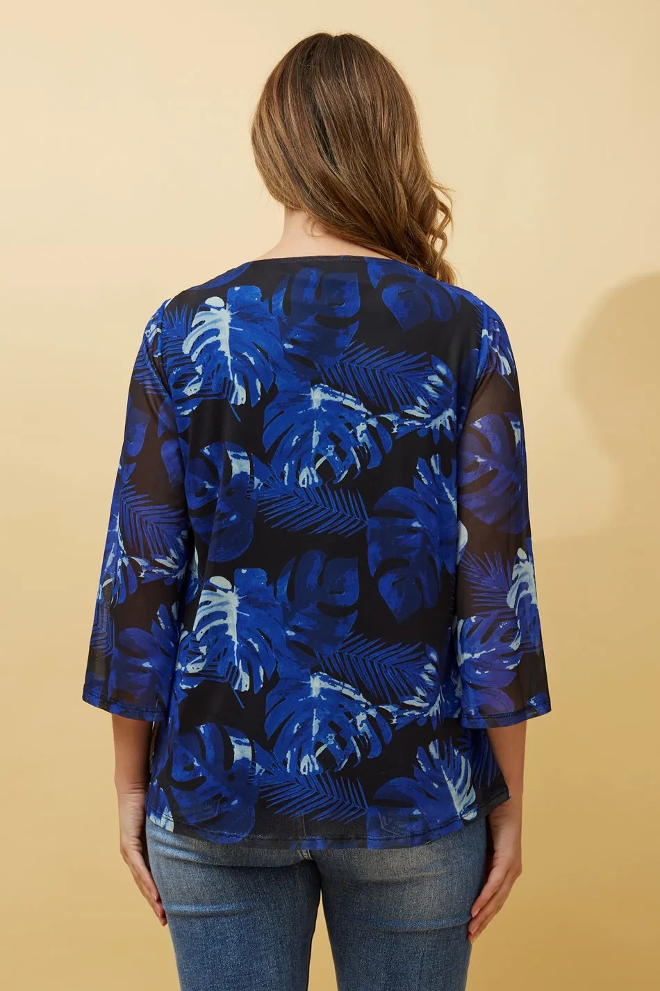 DILLIANA LEAF PRINT TOP