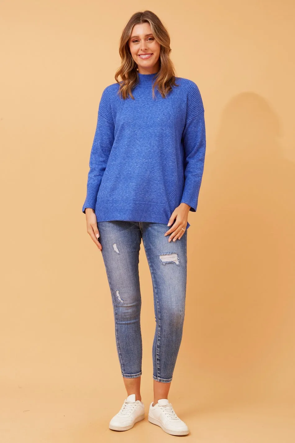 FAIZA HIGH NECK KNIT JUMPER