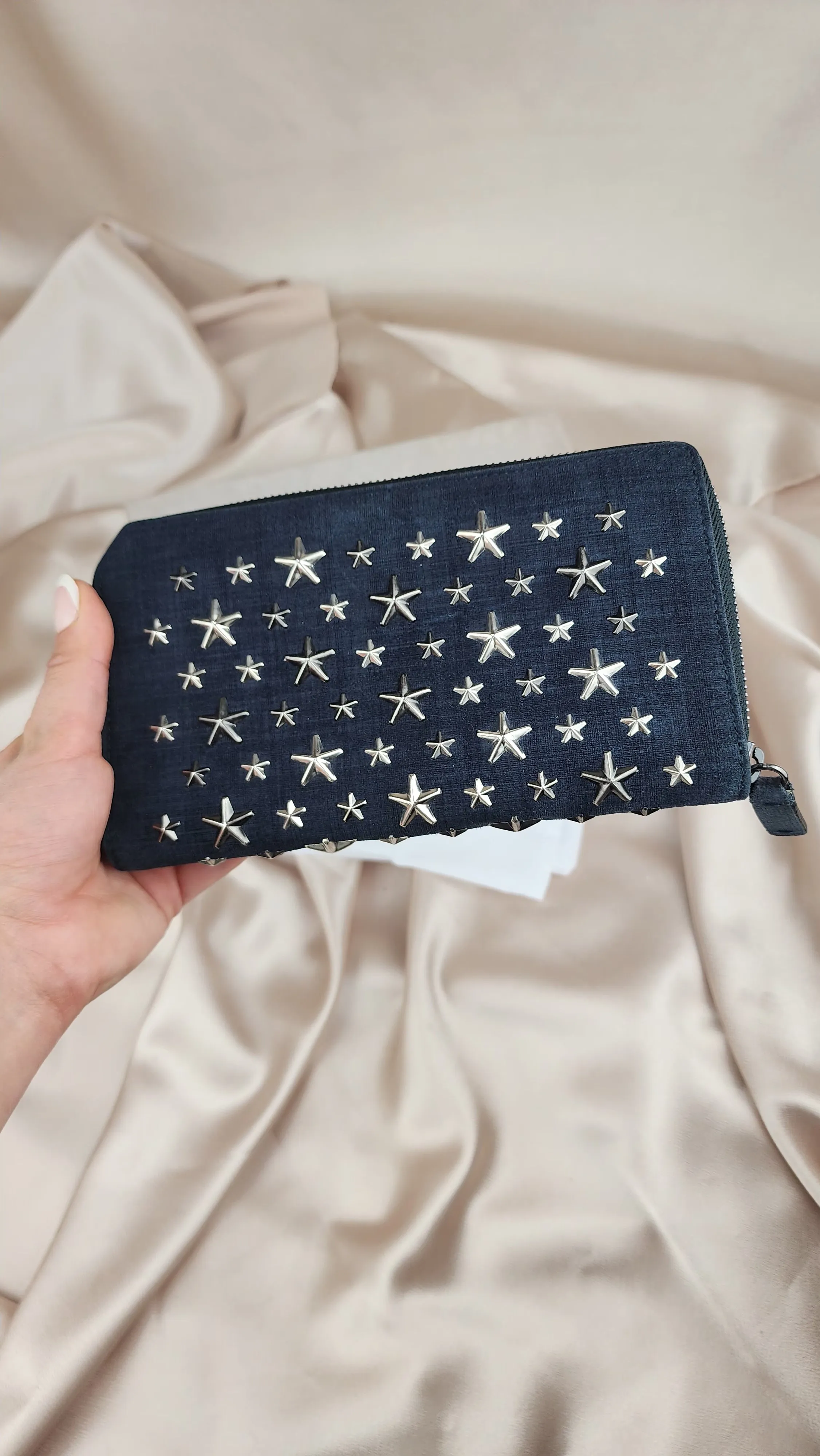 Jimmy Choo Carnaby Star Studded Canvas Wallet - 710