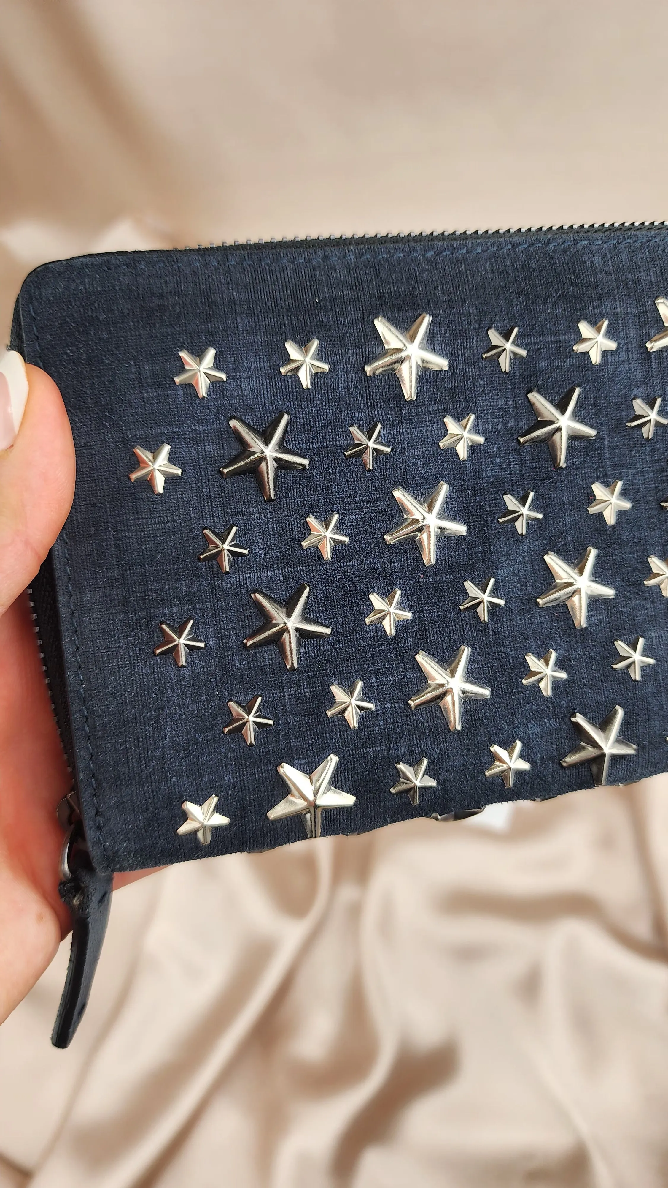 Jimmy Choo Carnaby Star Studded Canvas Wallet - 710