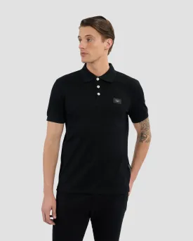 Matte Metal Brand Embellished Polo Shirt