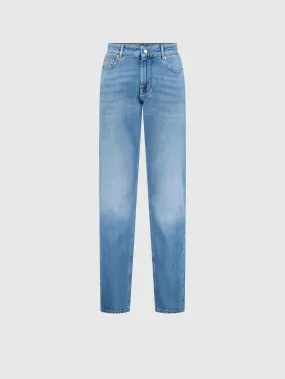 Medium Wash Cotton Denim Jeans