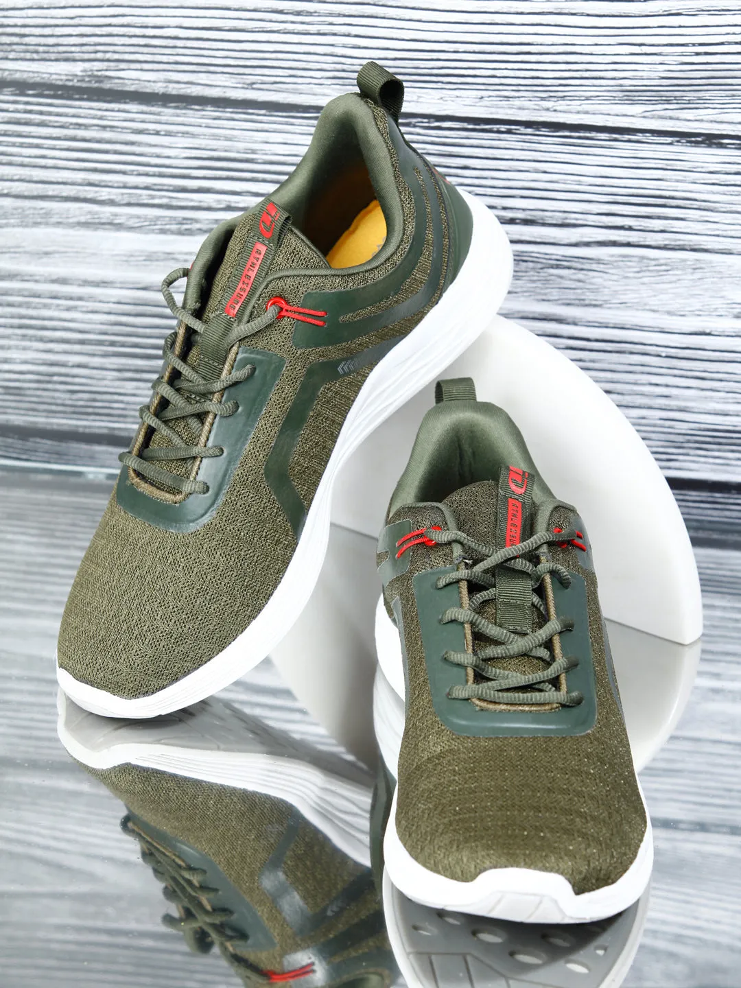 Men's Olive Lace Up Sneaker (ID7513)