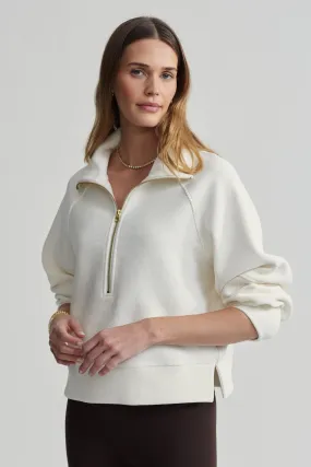 MILANO HALF ZIP SWEAT IVORY