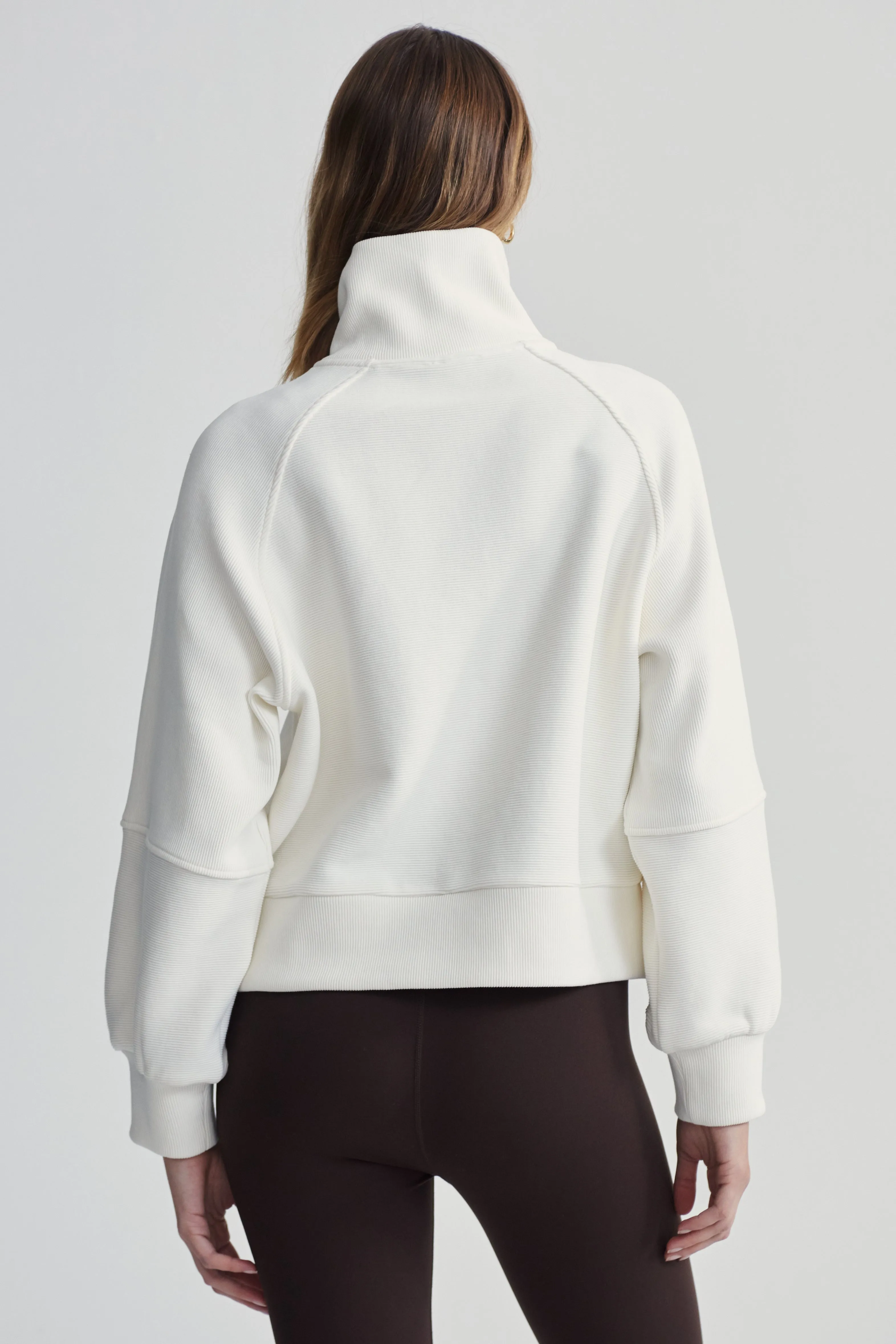 MILANO HALF ZIP SWEAT IVORY