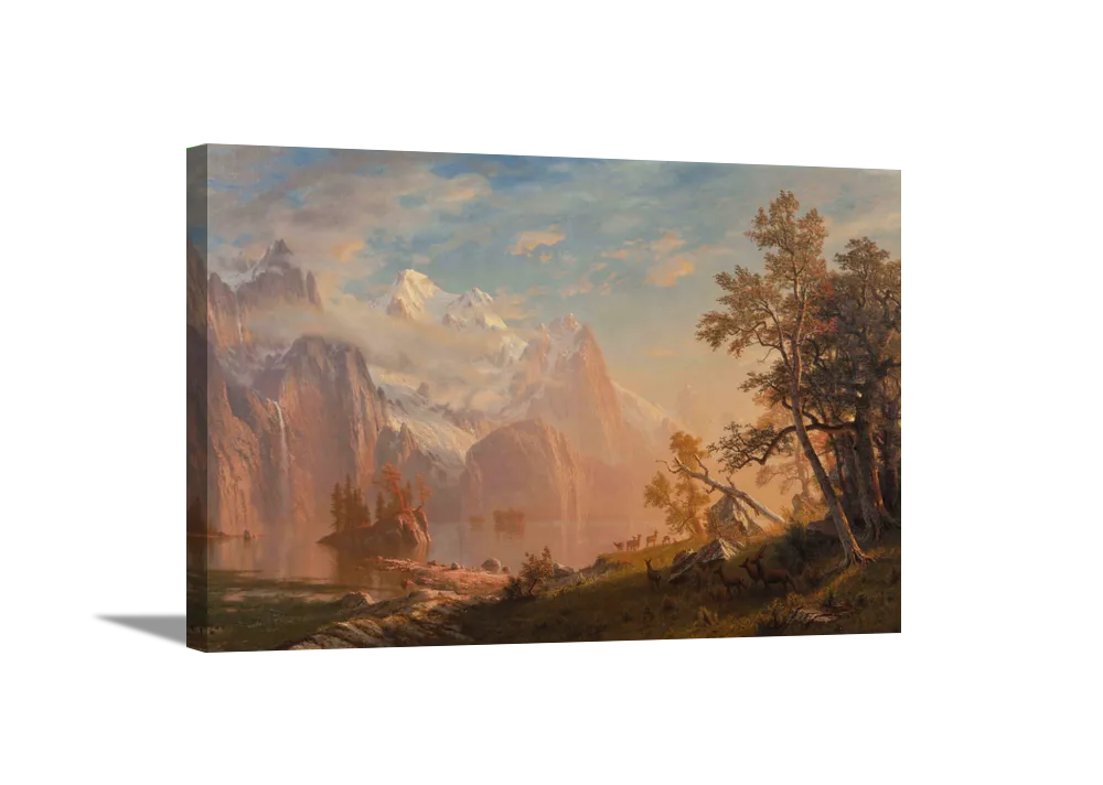 Mount Whitney | Albert Bierstadt Masters Classic Art in Gallery Wrapped Canvas | Various Sizes