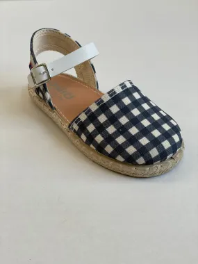 Navy gingham alpargatas