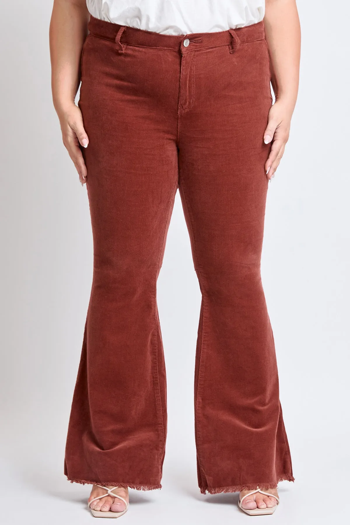 Plus Size Women's Corduroy Flare Pants