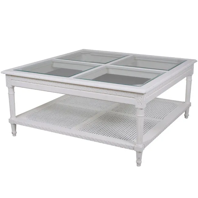 Polo Square Coffee Table White Flat Packed