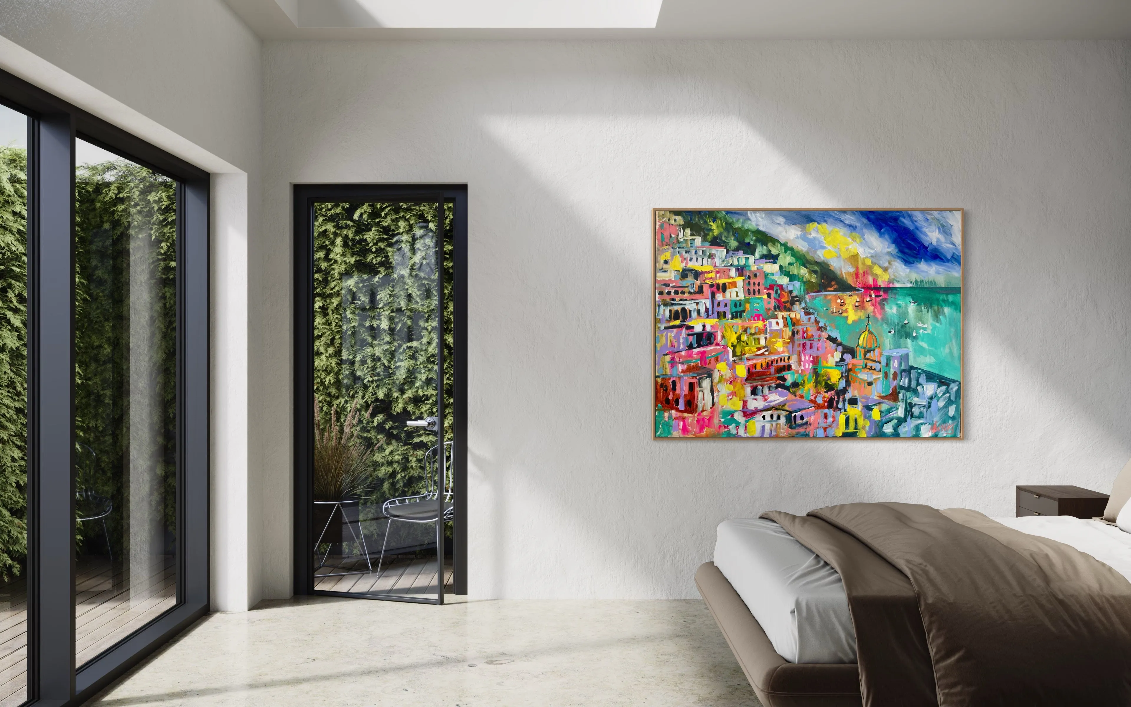 Positano Aglow - Original on Gallery canvas  90x120  Cm