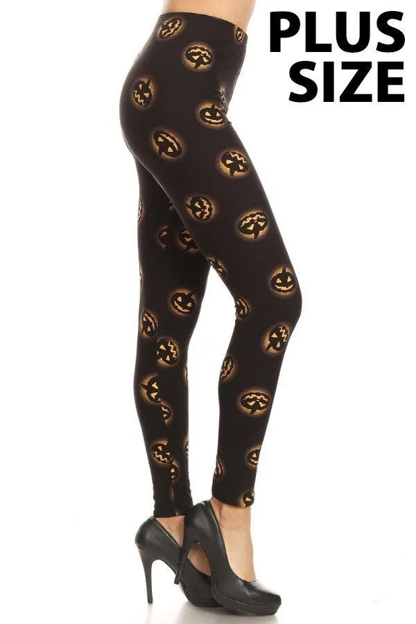 Pumpkin Printed Leggings