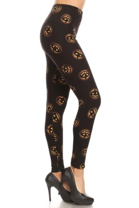 Pumpkin Printed Leggings