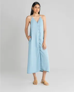 Reistor In the Mood for Love Denim Maxi Dress