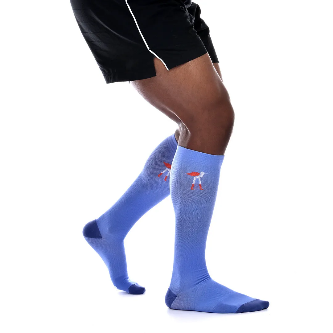 Silky Solid Myrtle Compression Socks